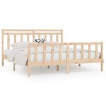 vidaXL Cadre de lit sans matelas bois massif de pin 200x200 cm