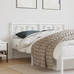 vidaXL Tête de lit métal blanc 160 cm