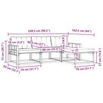 vidaXL Ensemble de canapés d'extérieur 4 pc Blanc et noir