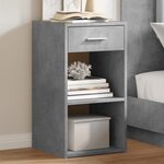 vidaXL Tables de chevet 2 Pièces gris béton 35x34x65 cm bois ingénierie