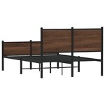 vidaXL Cadre de lit en métal sans matelas chêne marron 120x190 cm