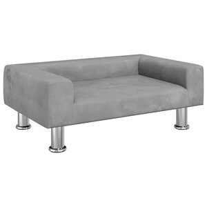 vidaXL Canapé pour enfants gris clair 70x45x26 5 cm velours