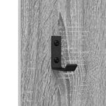 vidaXL Porte-manteau mural Montage mural Sonoma gris 30 x 1.5 x 80 cm