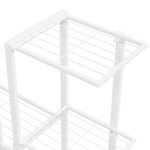 vidaXL Support pour plantes 94 5x25x88 cm Blanc Métal