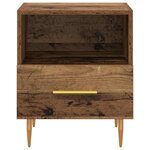 vidaXL Table de chevet Marron 40 x 35 x 47.5 cm Bois d'ingénierie