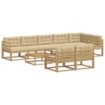 vidaXL Ensemble de canapés d'extérieur 9 Pièces Blanc et Beige