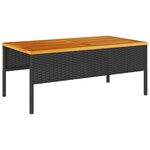 vidaXL Ensemble de Canapé d'Extérieur - Noir Rotin  Bois Moyen Durable