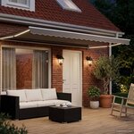 vidaXL Cadre de store rétractable électrique Blanc 4 x 2 m Aluminium