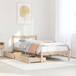 vidaXL Cadre de lit sans matelas 75x190 cm bois de pin massif