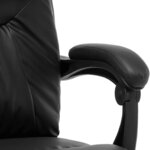 vidaXL Chaise de bureau de massage Noir Similicuir