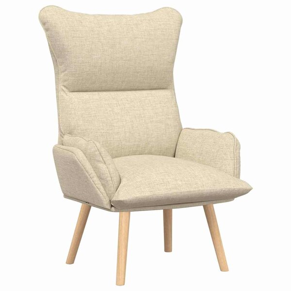 vidaXL Fauteuil relaxant Crème 69 x 74 x 93 cm tissu