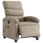 vidaXL Fauteuil de massage inclinable électrique cappuccino similicuir