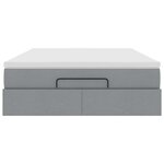 VidaXL Cadre de lit ottoman et matelas gris clair 140x200 cm tissu