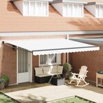 vidaXL Auvent Blanc 450 x 300 x 165 cm Polyester et métal