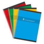 Cahier Spiralé 24x32CM 100p 70g grands carreaux coloris aléatoires CONQUÉRANT