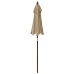 vidaXL Parasol de jardin avec mât en bois taupe 196x231 cm