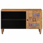vidaXL Meuble TV Naturel 80 x 33 x 46 cm Bois de mangue massif