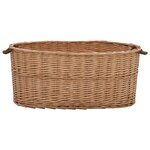vidaXL Panier à bois de chauffage poignées de transport 78x54x34 cm