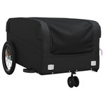 vidaXL Remorque de vélo noir 45 kg fer