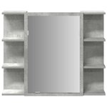 vidaXL Ensemble de meubles de salle de bain 4 Pièces gris béton