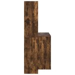 vidaXL Bureau Chêne fumé 138 5 x 55 x 143 cm Bois d'ingénierie