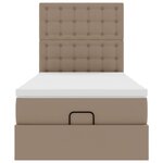 VidaXL Lit ottoman et matelas cappuccino 90x200 cm similicuir