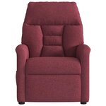 vidaXL Fauteuil de massage inclinable électrique Rouge bordeaux Tissu