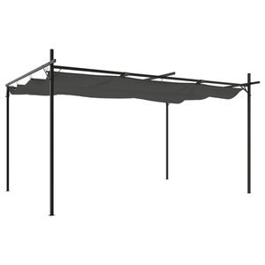 vidaXL Pergola avec toit rétractable anthracite 395x292x230 cm