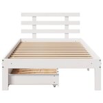 vidaXL Cadre de lit avec tiroirs sans matelas blanc 100x200 cm