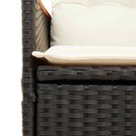 vidaXL Ensemble à manger de jardin 9Pièces coussins noir résine tressée