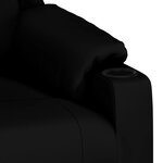 vidaXL Fauteuil de massage Noir Similicuir