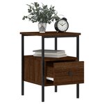 vidaXL Tables de chevet 2 Pièces chêne marron 34x36x50 cm bois ingénierie