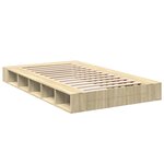 vidaXL Cadre de lit sans matelas chêne sonoma 135x190 cm