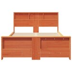 vidaXL Cadre de lit Brun cire 135 x 190 cm Bois d'ingénierie