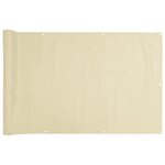 vidaXL Écran d'intimité de balcon crème 400x75 cm PVC