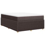 vidaXL Sommier à lattes de lit avec matelas Marron foncé 160x200 cm