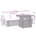 vidaXL Salon de jardin avec coussins 5 Pièces beige résine tressée