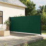 vidaXL Auvent latéral rétractable vert foncé 180x300 cm