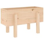 vidaXL Jardinière 62x30x38 cm bois massif de pin