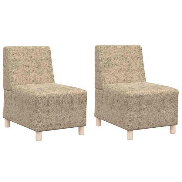 vidaXL Fauteuil 2 Pièces Gris clair 55 x 74 x 82 cm Cuir suédé faux