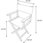 Fauteuil régisseur en bois et tissu the office