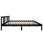 vidaXL Cadre de lit sans matelas noir bois massif 160x200 cm