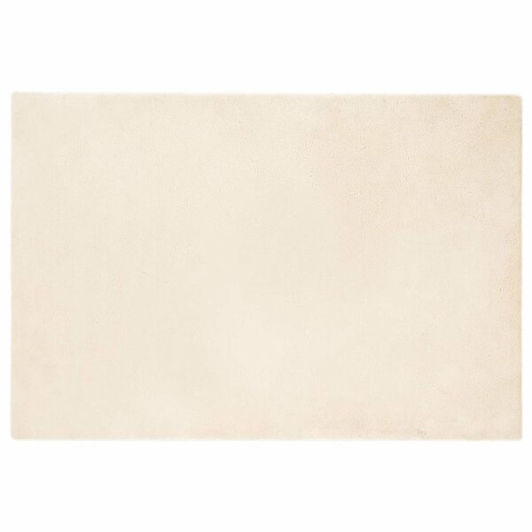 vidaXL Tapis en Fourrure Synthétique de Lapin Crème 120 x 170 cm