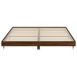 vidaXL Cadre de lit sans matelas chêne marron 200x200 cm