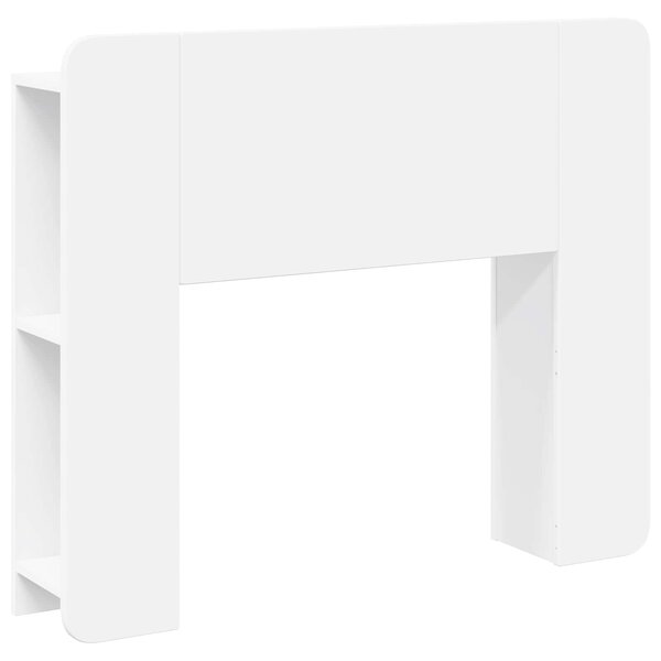 vidaXL Cabinet de Tête de Lit avec stockage Blanc Bois d'ingénierie