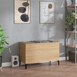 vidaXL Armoire à disques chêne sonoma 74 5x38x48 cm bois d'ingénierie