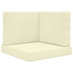 vidaXL Coussin de canapé d'extérieur Polyester Crème 60 x 60 cm
