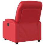 vidaXL Fauteuil inclinable électrique Rouge Similicuir