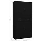 vidaXL Armoire de bureau Noir 90x40x180 cm Acier
