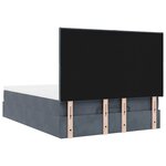 vidaXL Cadre de lit ottoman avec matelas gris foncé 140x200 cm velours
